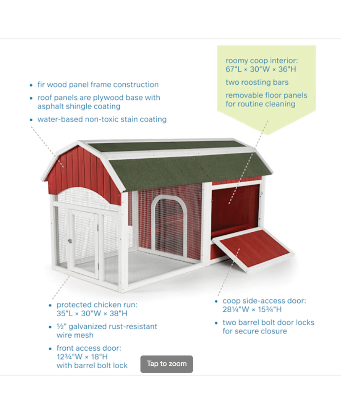 Prevue Pet Products Red Barn Chicken Coop 465, 71 